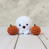 Crochet Halloween Ghost and Pumpkins Pattern, Amigurumi Fall Decor Easy Beginner Patterns