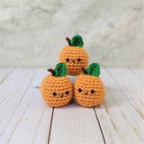 Crochet Fruit Pattern, Amigurumi Peach, Plum, and Apricot Plushes, Easy Beginner Patterns