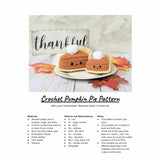 CROCHET PATTERN: Pumpkin Pies Set (2 sizes)