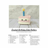 CROCHET PATTERN: Birthday Cake Slice