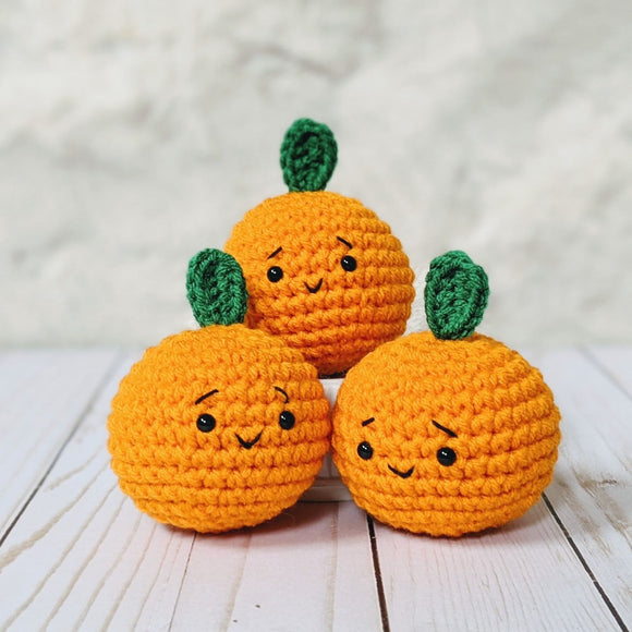 FREE Crochet Orange Pattern, Amigurumi Food Fruit Orange Pattern