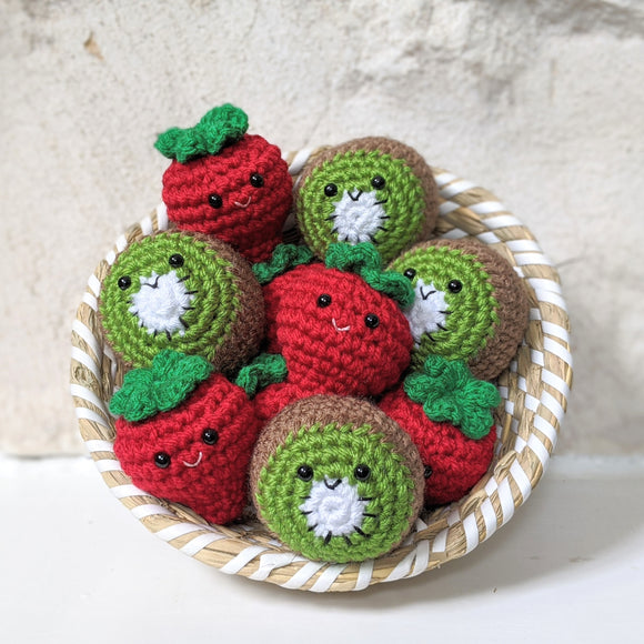 Updated Crochet Strawberry and Kiwi Patterns!