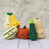 Crochet Fall Vegetable Pattern, Squash Veggies Amigurumi Patterns, Easy Beginner Crochet Patterns