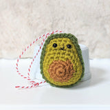 CROCHET PATTERN: Avocado Christmas Holiday Ornament, Downloadable Easy Crochet Patterns, Christmas Ornament Amigurumi Patterns
