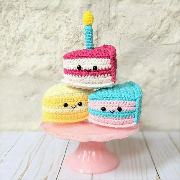 CROCHET PATTERN Birthday Cake Slice Downloadable PDF Amigurumi Pa crochet-pattern-birthday-cake-slice-downloadable-pdf-amigurumi-pa