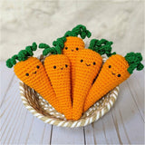 Crochet Carrots Play Food Vegetable Pattern, Amigurumi Food Downloadable Patterns