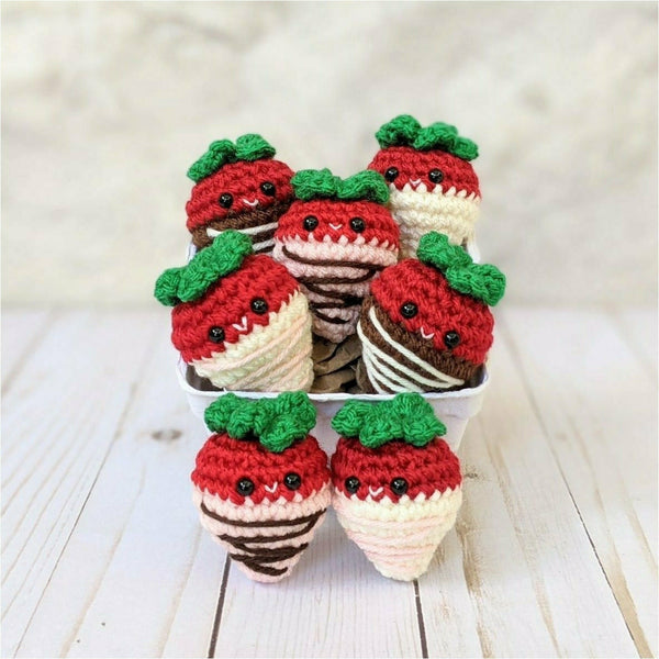 CROCHET PATTERN: Beginner Chocolate Covered Strawberries | BabyCake