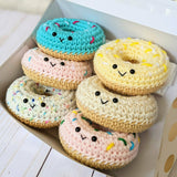 Crochet Donuts in Box, Amigurumi Dessert Pastries