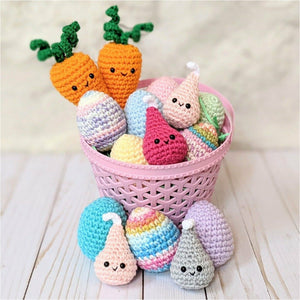 Crochet Easter Patterns, Easter Eggs, Carrots, Hershey Kisses, Amigurumi Easter Candy Patterns
