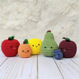 Crochet Apple Pattern, Easy Beginner Crochet Fruit Play Food Pattern, Amigurumi Apple Plushes