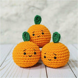 Crochet Fruit Patterns, Apple, Banana, Pear, and Orange Amigurumi Beginner Patterns