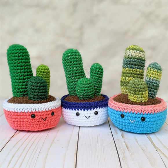 Crochet Cactus Pattern, Amigurumi Plant Plush Pattern