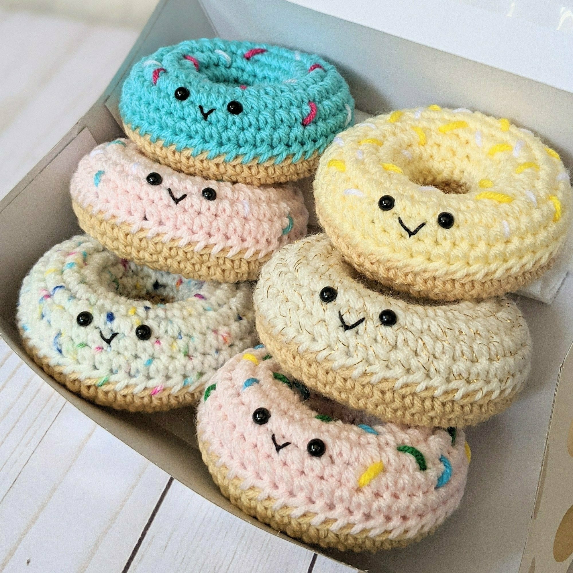 CROCHET PATTERN: Crochet Donuts, Amigurumi Kawaii Play Food Plushes