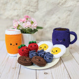 CROCHET PATTERN: Fried Eggs and Sausage