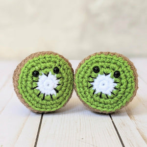 Crochet Kiwi Pattern, Amigurumi Play Food, Easy Beginner Food Patterns