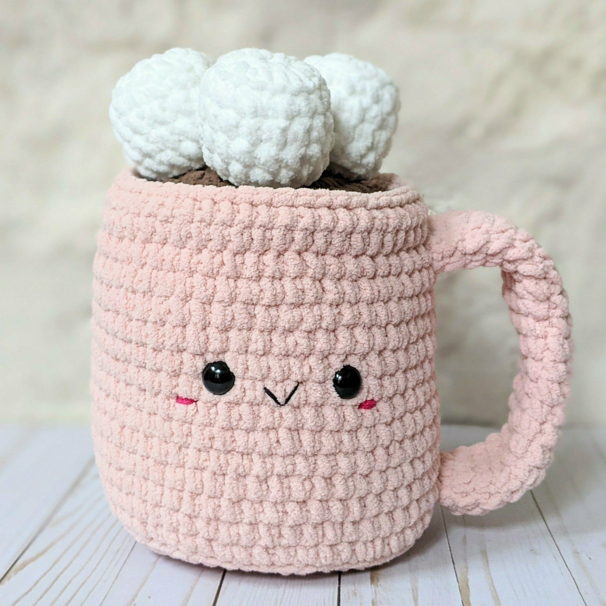 CROCHET PATTERN: Crochet Hot Chocolate with Marshmallows, Stuffed A...
