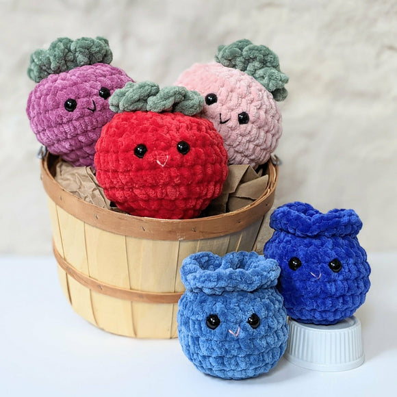 Crochet Blueberry Pattern, How to Crochet an Amigurumi Food, DIY Crochet  with me