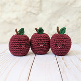 Crochet Fruit Pattern, Amigurumi Peach, Plum, and Apricot Plushes, Easy Beginner Patterns