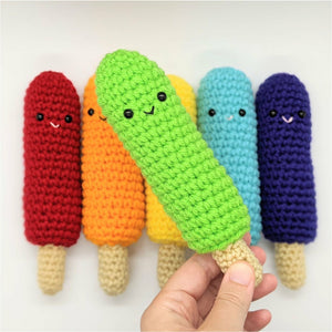 Crochet Summer Popsicles, Amigurumi Ice Fruit Pop, Ice Lolly, Easy Beginner Crochet Food Patterns