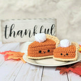 Crochet Pumpkin Pie Pattern, Amigurumi Thanksgiving Pies