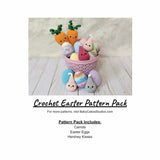 CROCHET PATTERN PACK: Easter - Carrots, Easter Eggs, Hershey Kisses