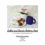 CROCHET PATTERN PACK: Coffee and Donuts
