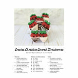 CROCHET PATTERN: Chocolate Covered Strawberries