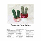 CROCHET PATTERN: Love Cactus